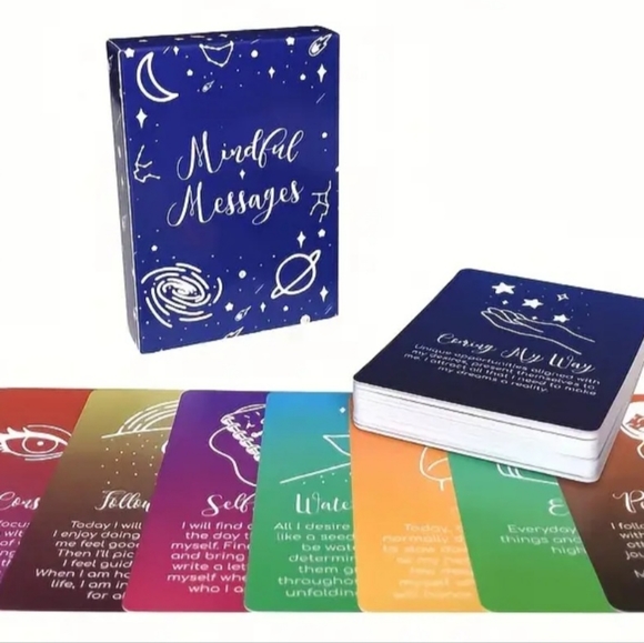 New Mini Mindful Messages Deck with Gifted Velvet Carrying Pouch - Picture 1 of 5